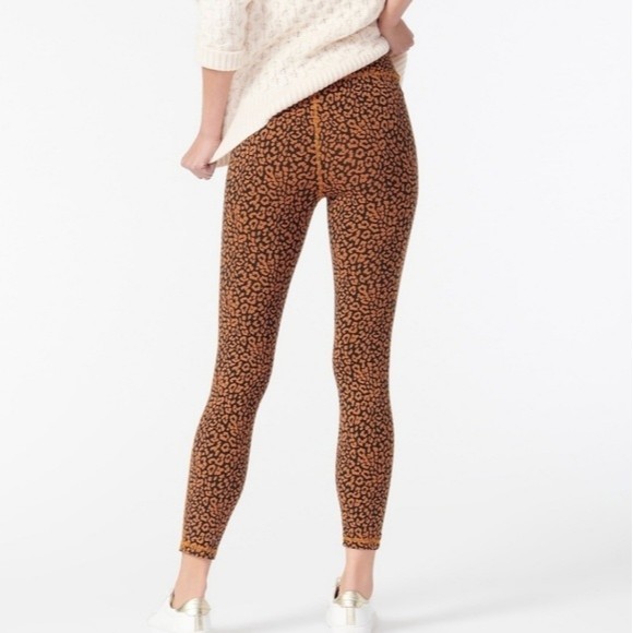 NWT J. Crew High-Rise Weekend Leopard Print Leggings - Picture 3 of 12